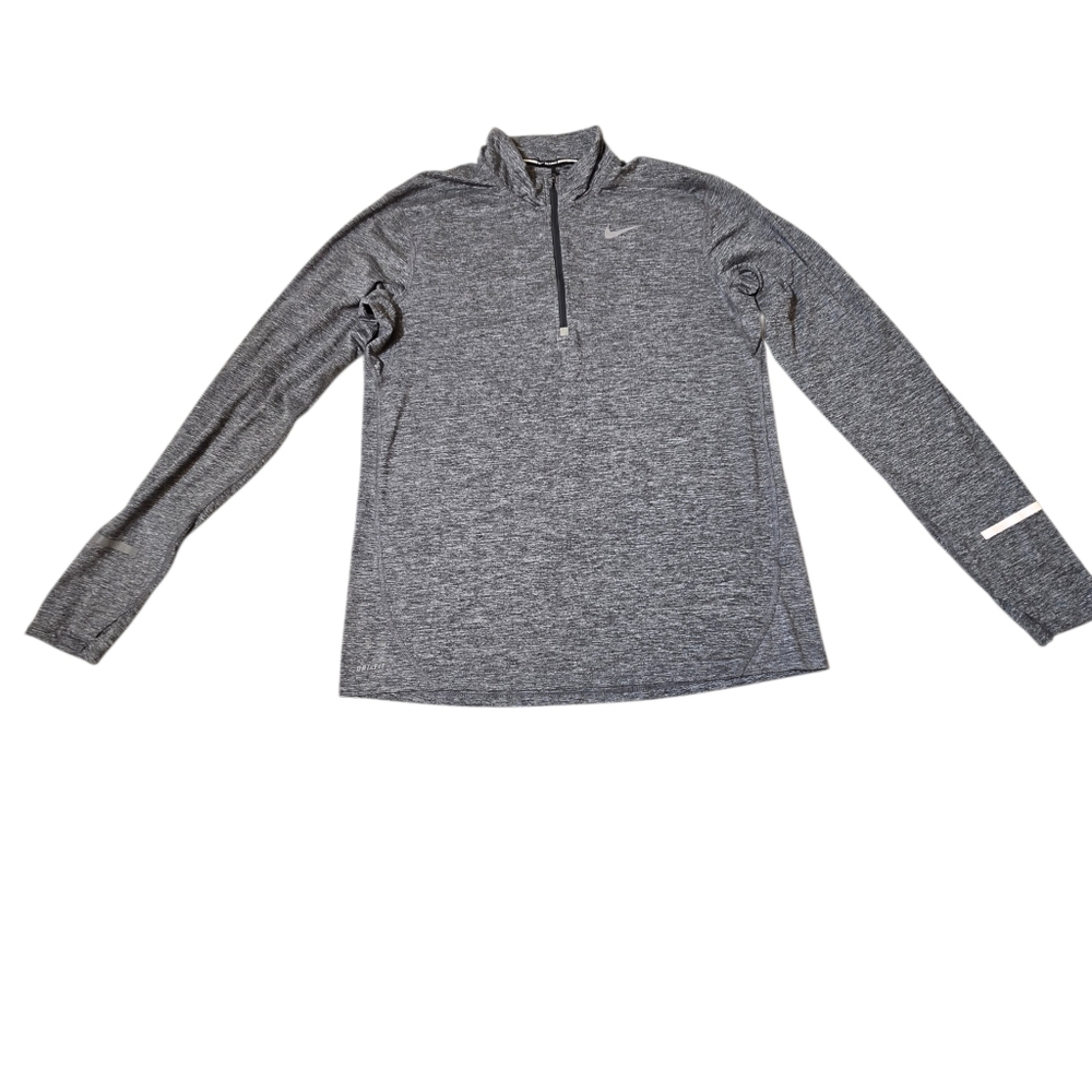 Nike Heather Gray Quarter-Zip Top